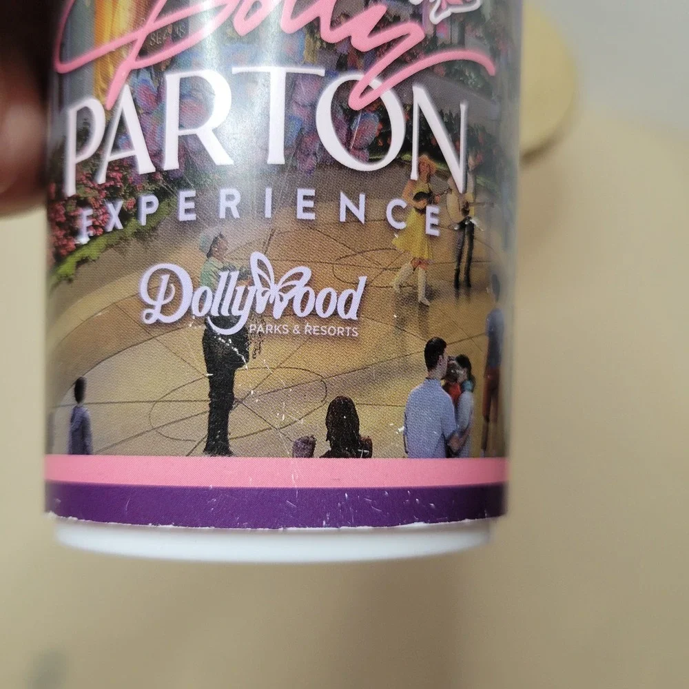 Dollywood The Dolly Parton Experience Souvenir Tumbler Cup with Lid Straw Handle